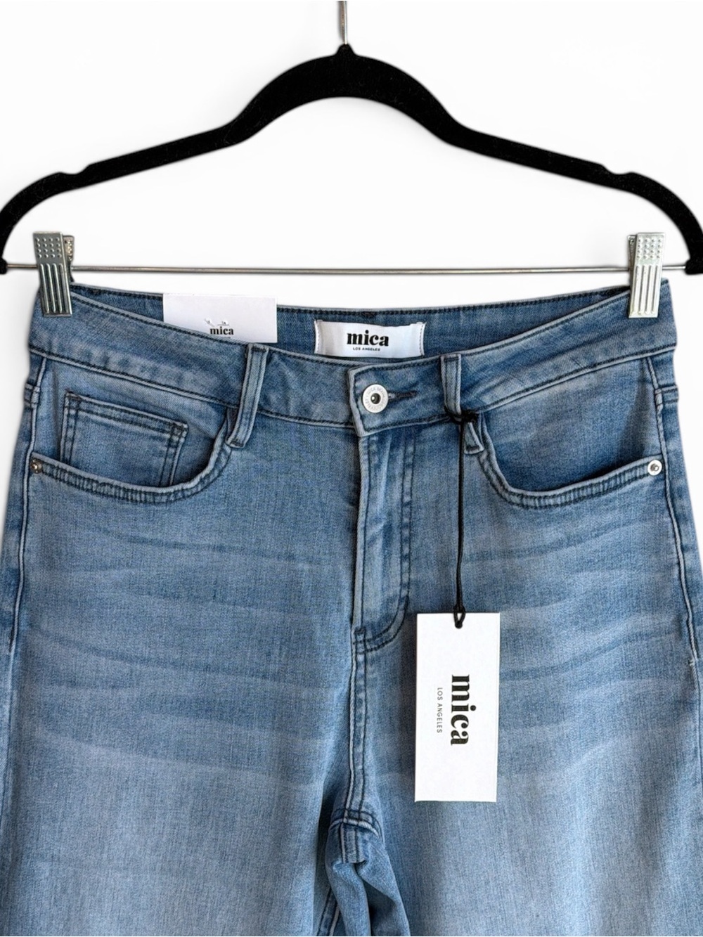 Mica Wide Leg Jean Womens Size 28 Light Wash Stretch Comfortable Denim New - Picture 5 of 16